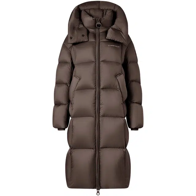 坦博尔 高领冬季高充绒量纯色常规长袖通勤羽绒服 女款