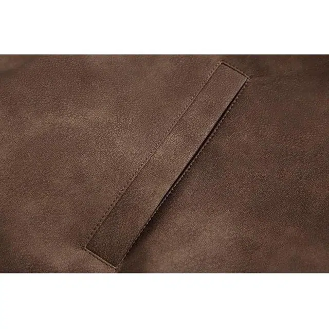 沐诚阳译 美式复古翻领美拉德高级感麂皮绒长袖夹克外套皮衣 男款