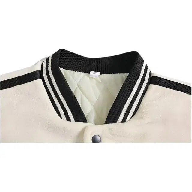 洞洞拐 美式麂皮棒球服刺绣情侣开衫学生休闲外套夹克 男女同款