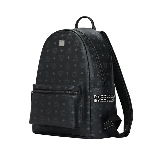 MCM Stark Visetos Backpack Black