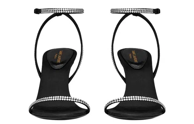 Saint Laurent Georgia 90 Satin Sandals