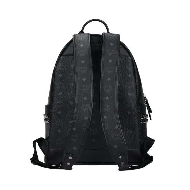 MCM Stark Visetos Backpack Black