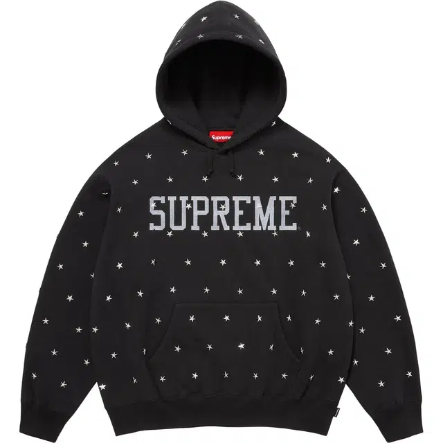 Supreme FW25 Stars Studded Hooded Sweatshirt