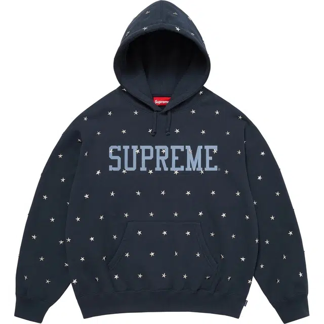 Supreme FW25 Stars Studded Hooded Sweatshirt