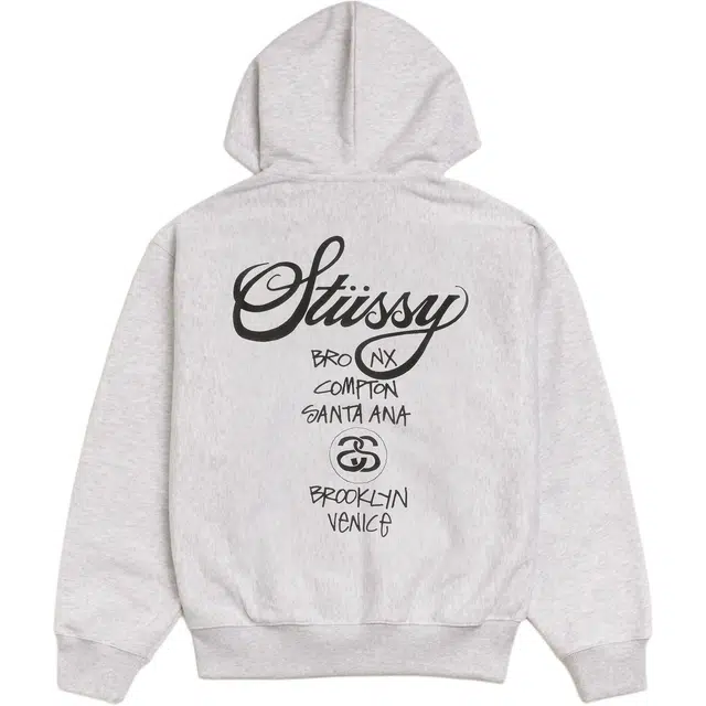 Stussy WORLD TOUR ZIP HOODIE logo