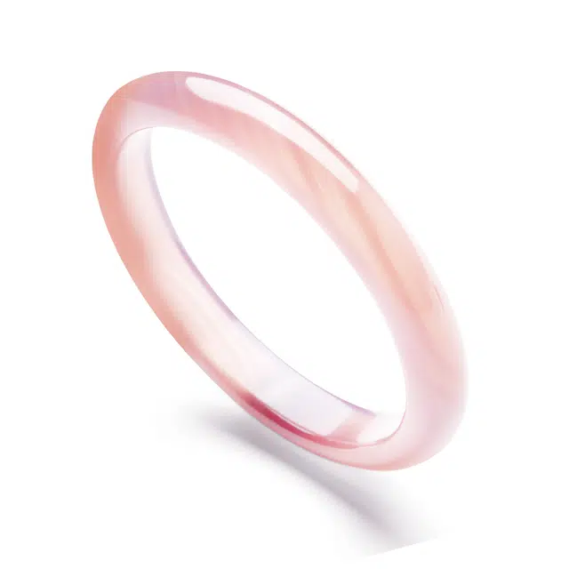 央创时尚 中国黄金【甄选高品质】幻烟紫贵妃镯 正圈新中式古风国潮百搭气质显贵 轻奢小众好运 玉髓 手镯 女款