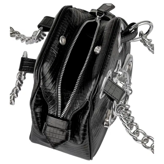 Vivienne Westwood Archive Leather Shoulder Bag Black