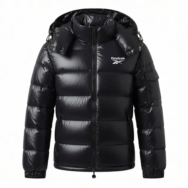Reebok Detachable Hood Quilted Down Jacket
