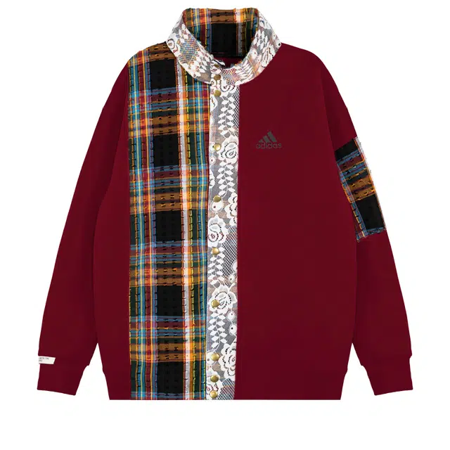 adidas CNY Year of the Horse Fantasy Plaid Lace Sweatshirt