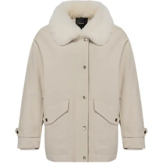 PINKO FW25 Fur Collar Down Liner Coat Set
