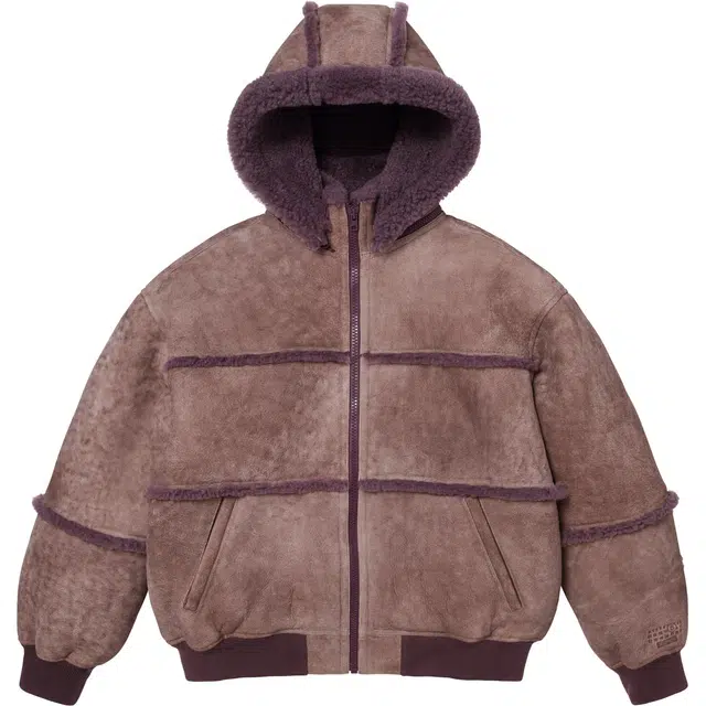 Supreme MM6 Maison Margiela SS26 WEEK4 Hooded Shearling Bomber Jacket