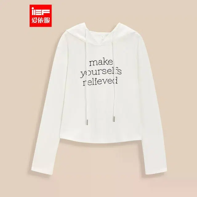 爱依服 简约休闲风字母卫衣 女款