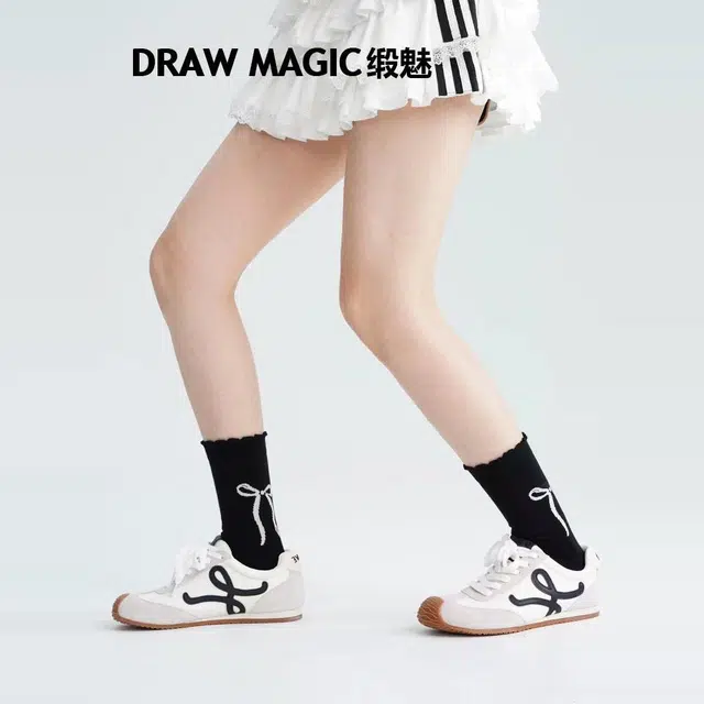 缎魅 蝴蝶结春夏潮甜美中筒袜 女款