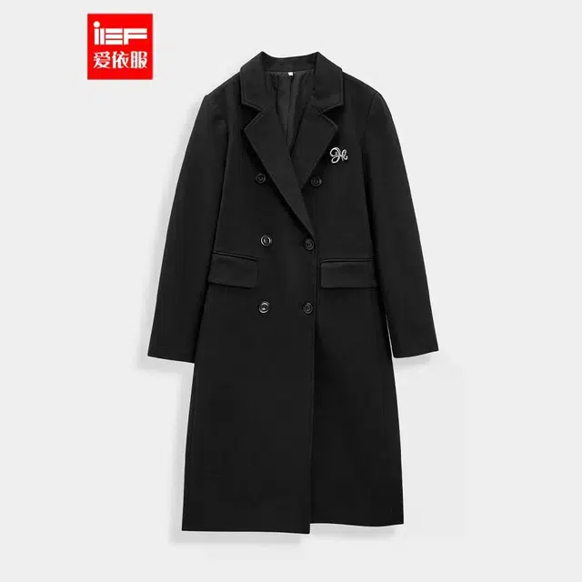 爱依服 冬季法式英伦风长袖通勤大衣 女款