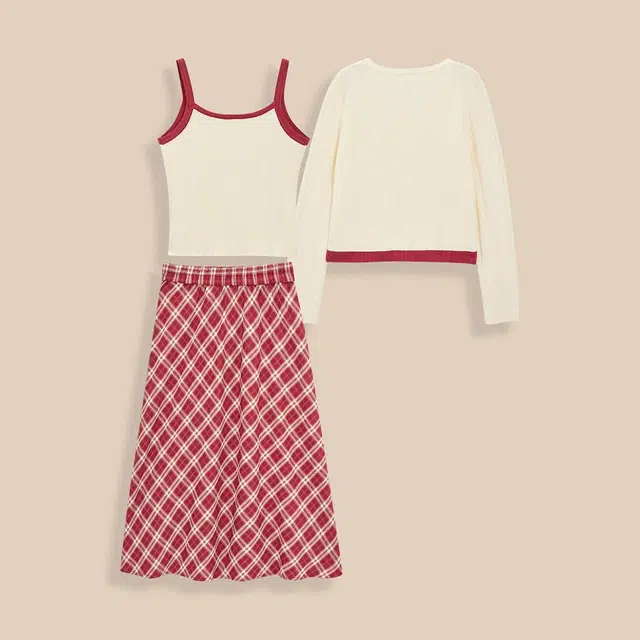 爱依服 法式甜美温柔风秋季裙装套装 女款