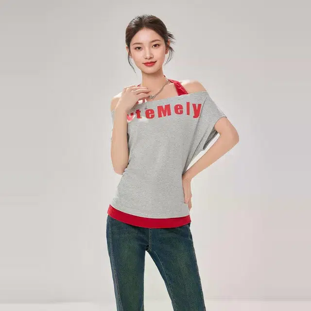 爱依服 美式个性辣妹字母常规短袖酷风背心 女款
