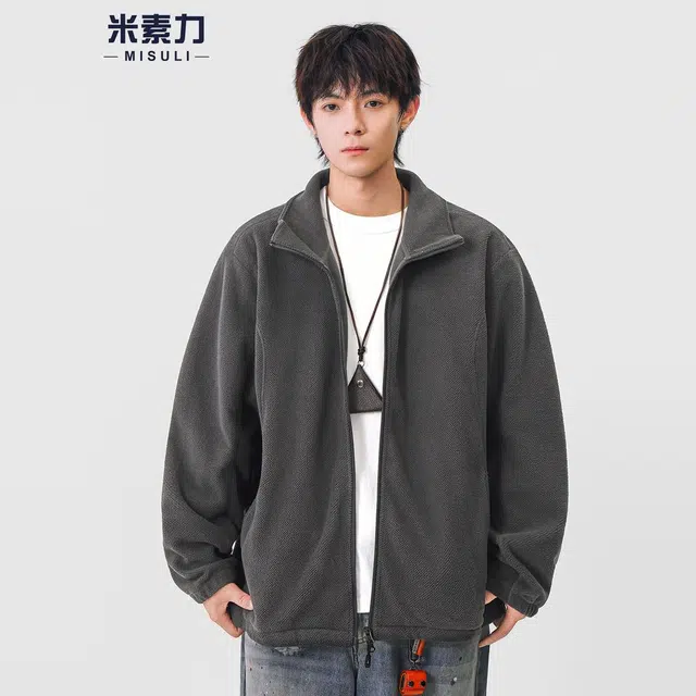 米素力 简约休闲青少年落肩袖宽松百搭卫衣 男女同款