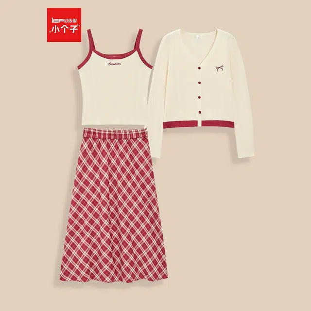 爱依服 法式甜美温柔风秋季裙装套装 女款