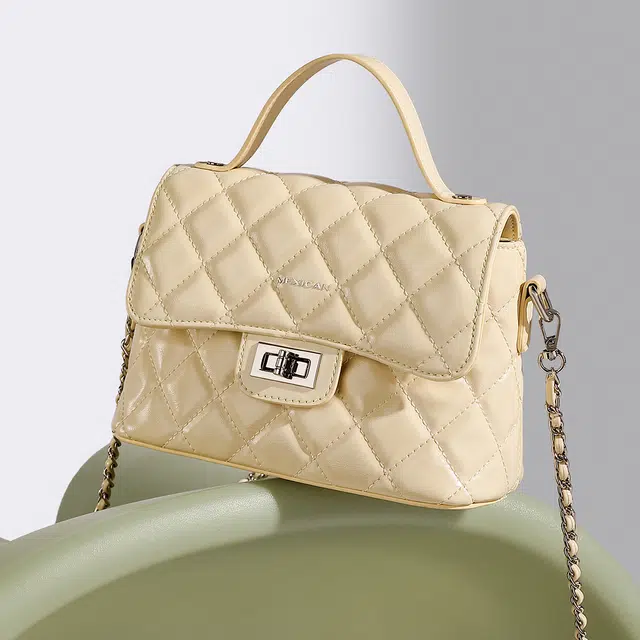 稻草人 小香风菱格链条包小众精致高颜值通勤简约时尚 聚氨酯革 手提包斜挎手提包 常规 女款 多色