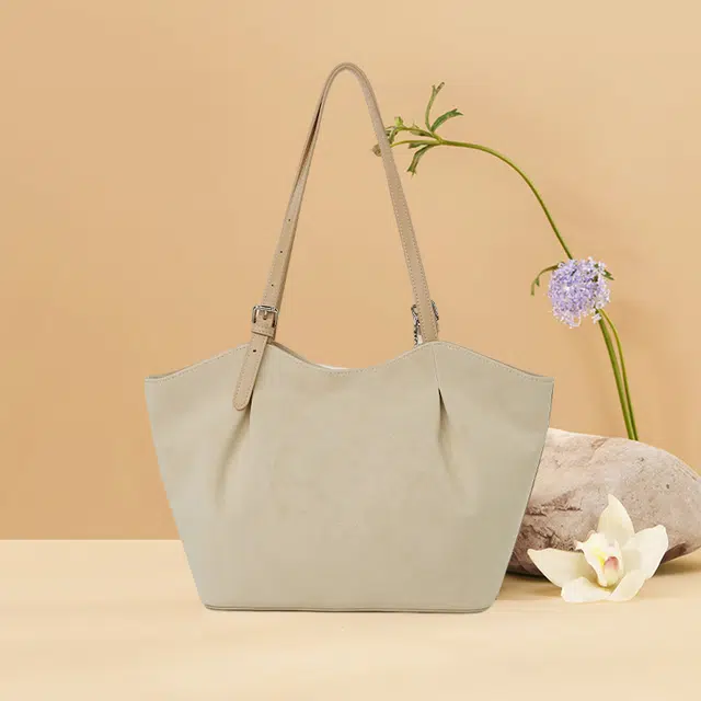 稻草人 美拉德风女大学生琥珀流光系穿搭大容量上课托特包复古精致小巧时尚百搭通勤腋下包 人造革 单肩包 女款 杏色 /卡其