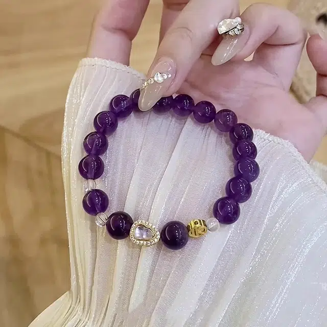 【智慧 | 九紫离火】 琅风 潮流简约气质小众设计新中式高级感百搭葫芦福禄转运天然 紫水晶 手串 女款