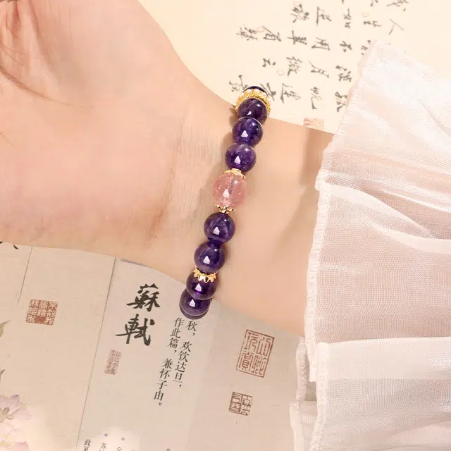 【紫气东来】 琅风 新中式高级感潮流转运珠百搭气质优雅#好运天然 紫水晶 手串 女款