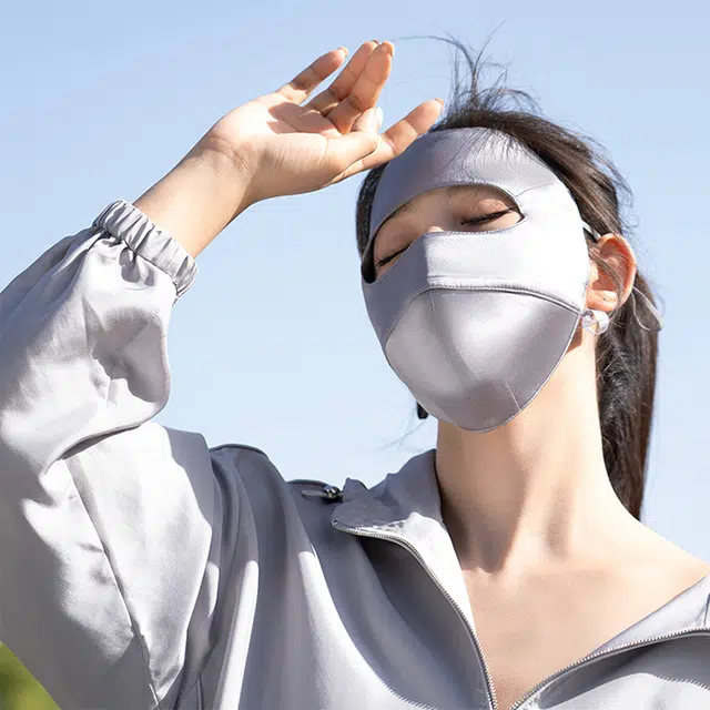 桑尚 真丝防晒 桑蚕丝  面罩 男女同款情侣款