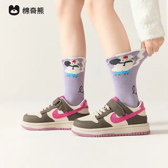 棉奇熊 防臭卡通舒适袜子儿童款