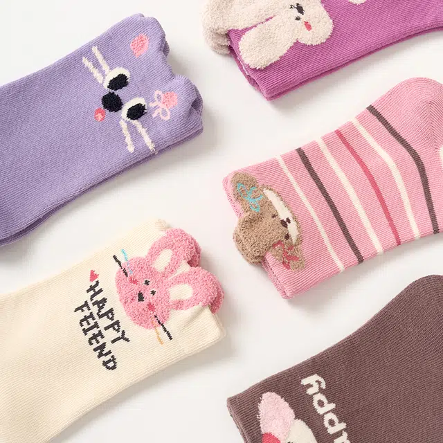 棉奇熊 棉袜棉奇熊抗菌卡通动漫袜子儿童款