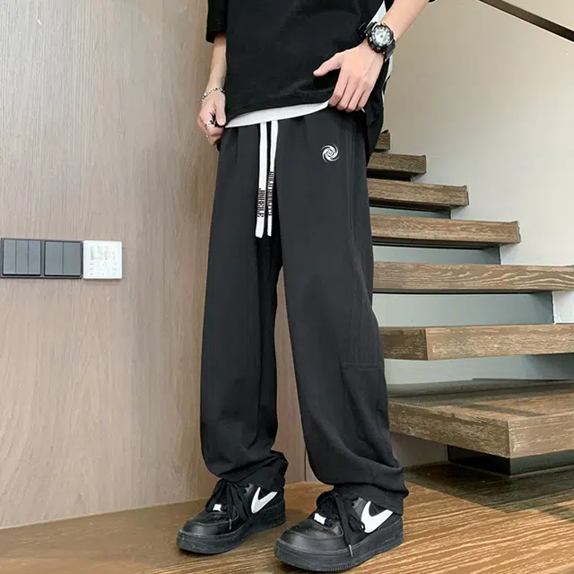 金贝勒 美式高街复古直筒运动宽松痞帅休闲裤 男女同款