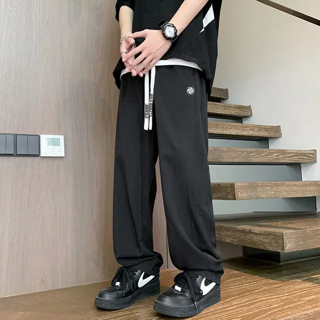 金贝勒 美式高街复古直筒运动宽松痞帅休闲裤 男女同款