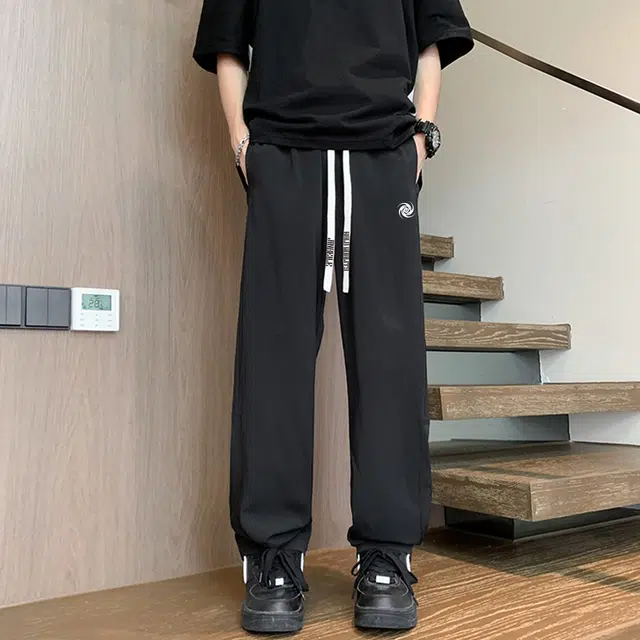 金贝勒 美式高街复古直筒运动宽松痞帅休闲裤 男女同款