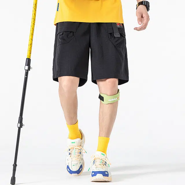 金贝勒 轻薄柔软抗皱抗皱耐磨柔软轻便舒适透气百搭时尚露营出街高弹骑行训练球类运动工装短裤 男女同款