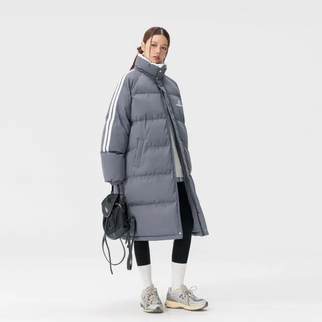 金贝勒 中长款加厚过膝宽松保暖棉服 男女同款