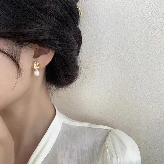 沂茹 公主少女精致简约气质高级感不对称 淡水珍珠 耳环 女款