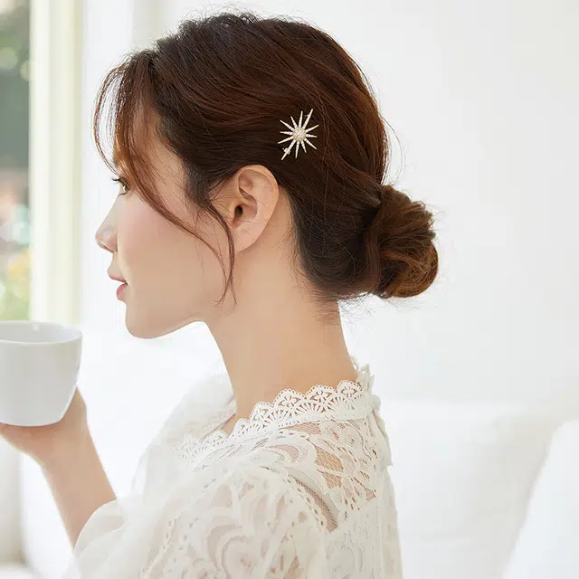 沂茹 小众设计甜美少女光芒万丈青蛙夹 发夹 女款