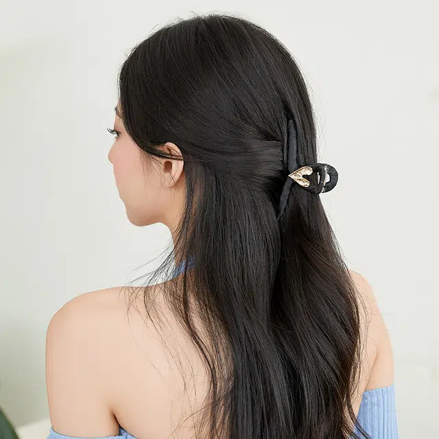 沂茹  韩国网红百搭爱心鲨鱼夹后脑勺盘发抓夹外出优雅气质发抓发卡头饰