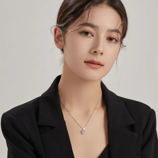 沂茹 古风如意平安锁 轻奢长命锁新中式 树脂 项链 女款