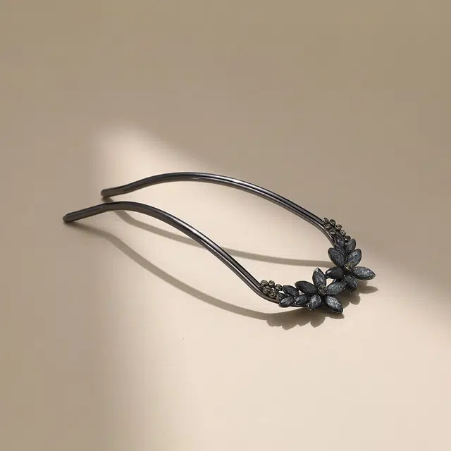 沂茹 繁花似锦少女系列花朵发钗气质百搭配饰合金 树脂 配件发饰发簪 女款