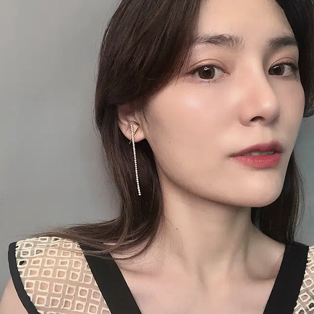 沂茹 流苏链设计 铜电镀 耳环 女款