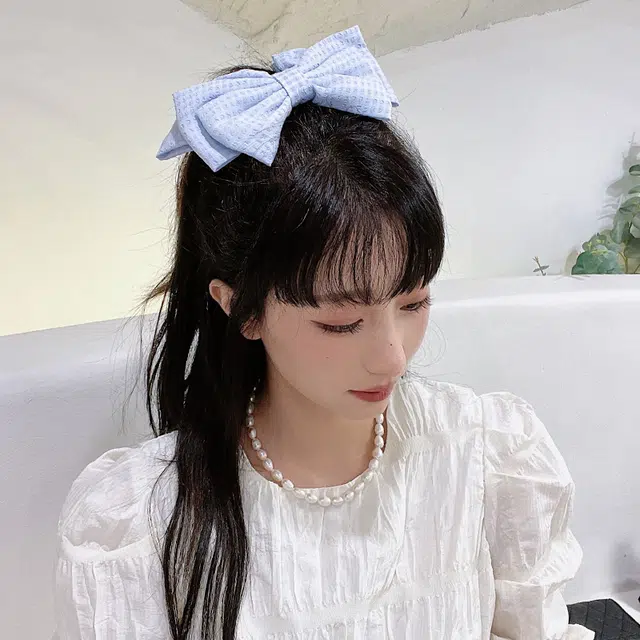 沂茹 高端法式大蝴蝶结优雅后脑勺弹簧夹半扎简约可爱精致 发夹 女款