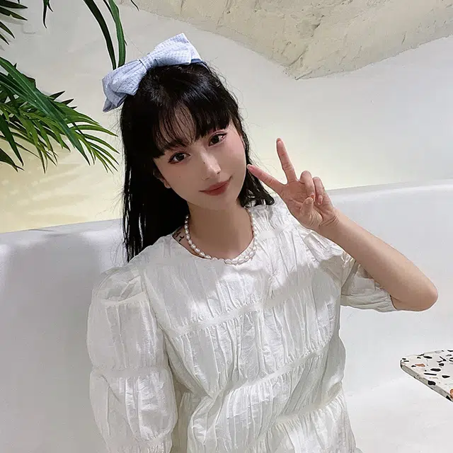 沂茹 高端法式大蝴蝶结优雅后脑勺弹簧夹半扎简约可爱精致 发夹 女款