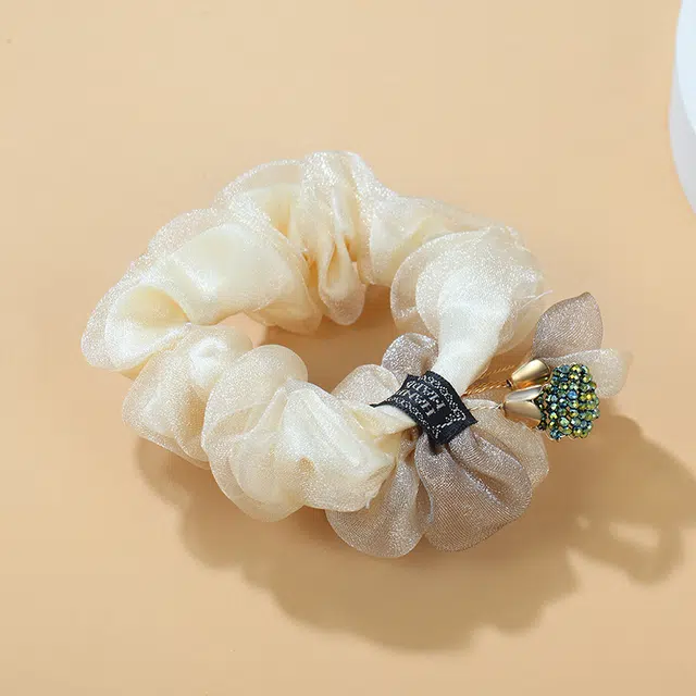 沂茹 雅致立体花朵 树脂珍珠布艺 肠圈发圈 女款