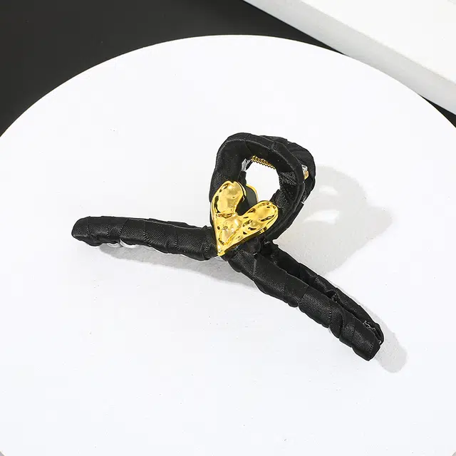 沂茹  韩国网红百搭爱心鲨鱼夹后脑勺盘发抓夹外出优雅气质发抓发卡头饰