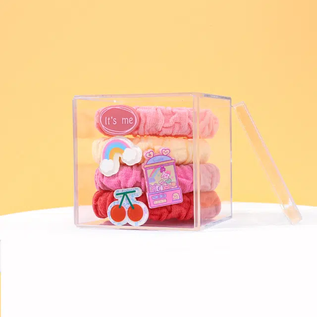 沂茹 可爱粉色系发圈儿童韩版不易伤发头绳皮筋发圈女发饰头饰儿童款