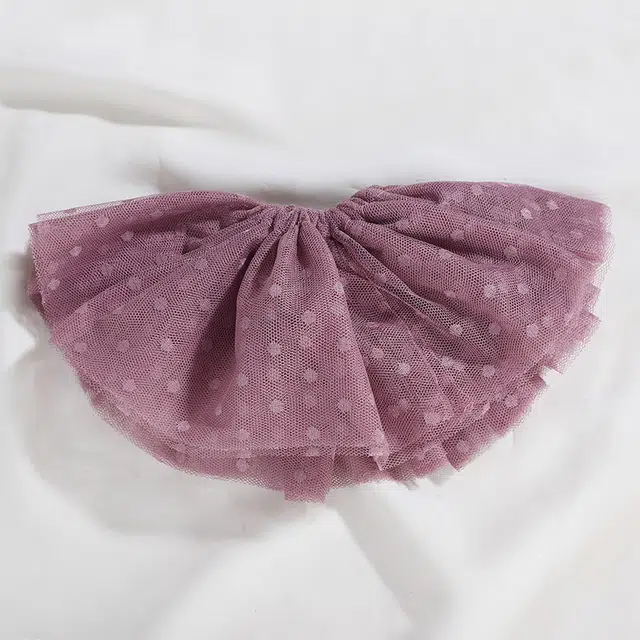 沂茹 森系少女氛围感香芋紫裙边皮筋配饰网纱 皮筋 配件发饰发圈头绳 女款