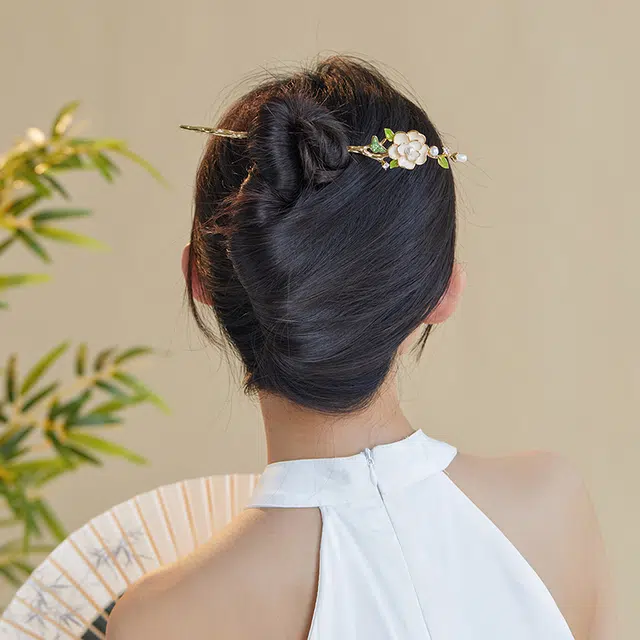沂茹 新中式高级感复古花朵小清新气质 发簪 女款