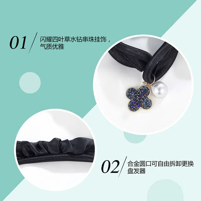 沂茹  简易 闪钻蓬松花 盘发器 女款