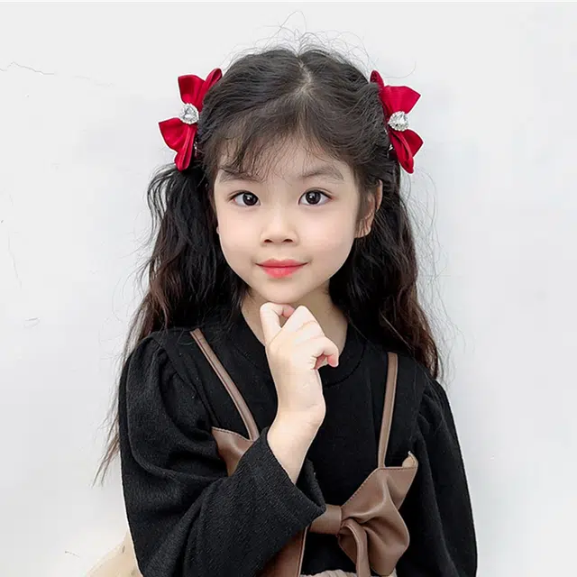 沂茹 甜美小巧珠光织带蝴蝶结四件套发饰 发夹 女款