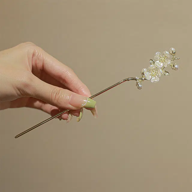 沂茹 新中式气质优雅花朵复古汉服旗袍配饰盘头造型减龄 发簪 女款